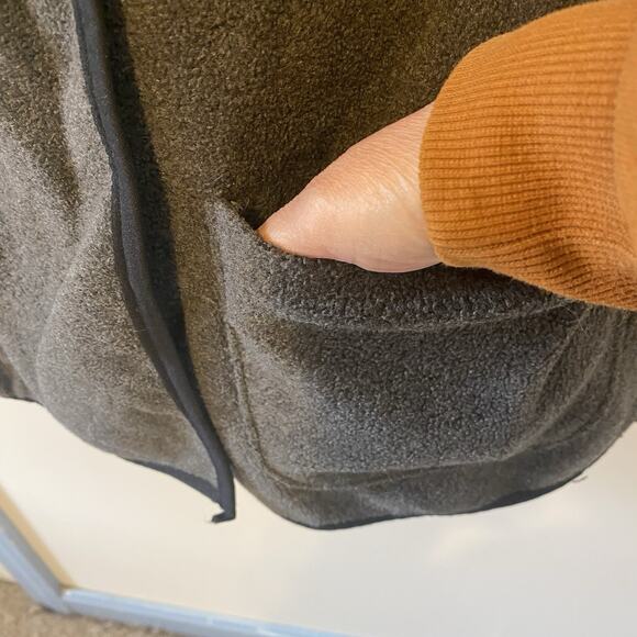 VTG OldNavy SoftFlannel Chore Outdoors Jacket Women S/P Gray Faux DoubleBreasted - Picture 8 of 9